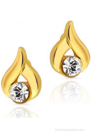 Mahi Diya Crystal Brass, Alloy Stud Earring